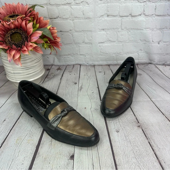 trotters bronze brown leather loafers size 9 narrow classic preppy designer - Picture 1 of 8